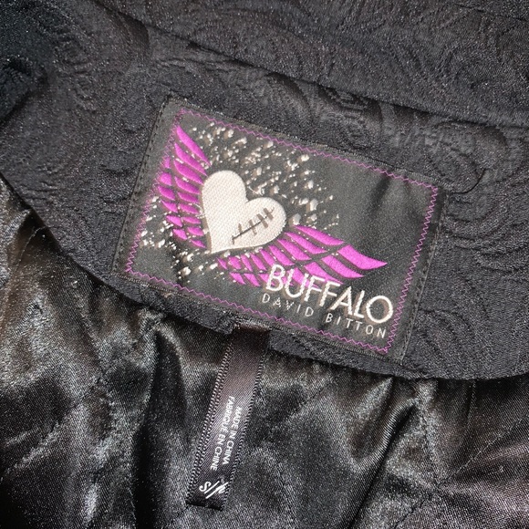 Buffalo David Bitton Black Floral Coat - Picture 4 of 7